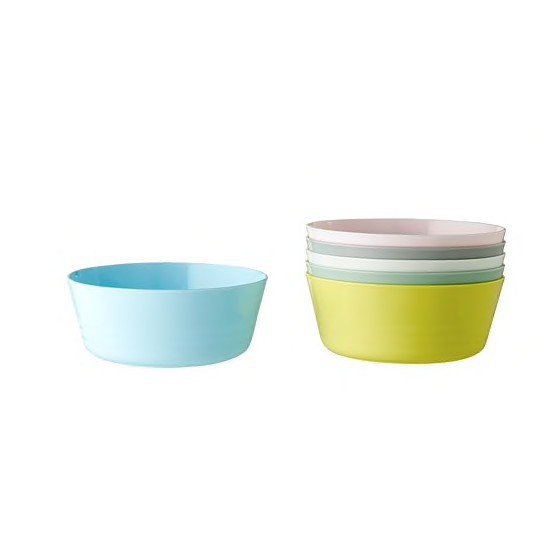 Bát nhựa 6 chiếc IKEA KALAS - Bowl, mixed colours assorted colours