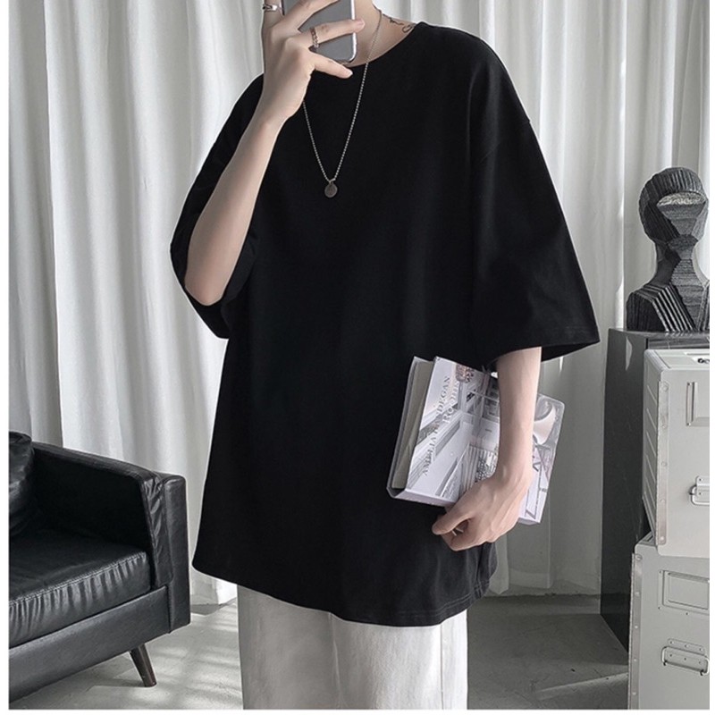 Áo thun Unisex 20We Basic Tee phông trơn nam nữ RP_01 tay lỡ oversize form rộng 4 màu