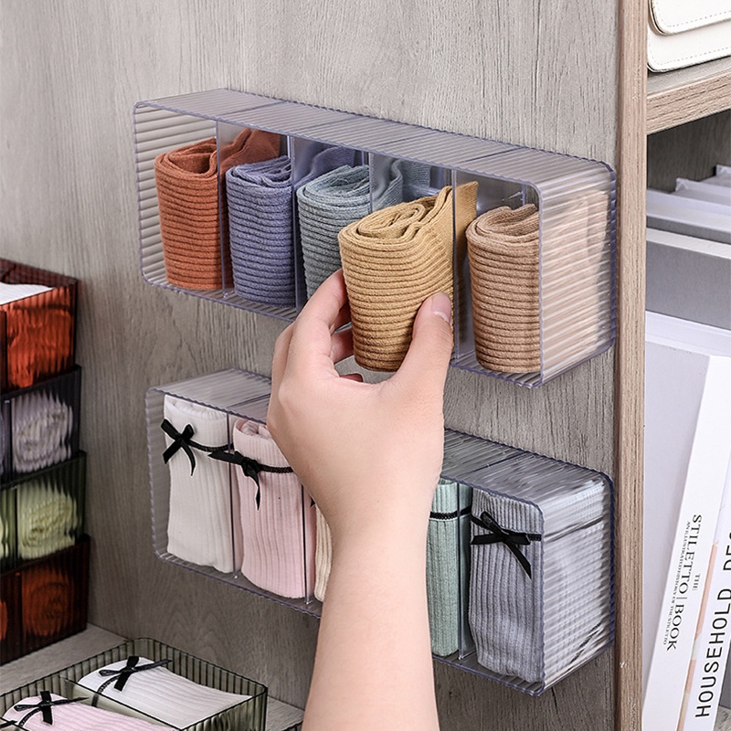 Hộp Đựng Đồ Lót / Vớ Treo Tường Chia Ngăn Tiện Lợi