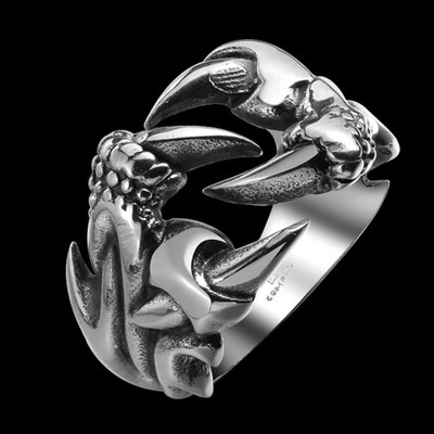 Creative Personalized Magic Claw Opening Adjustable Ring Vintage Silver Metal Ring Men Women Fashion Party Jewellery Gift