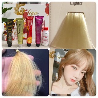thuốc nhuộm tóc nâng nền+ tặng kèm oxy trợ dưỡng + bao tay