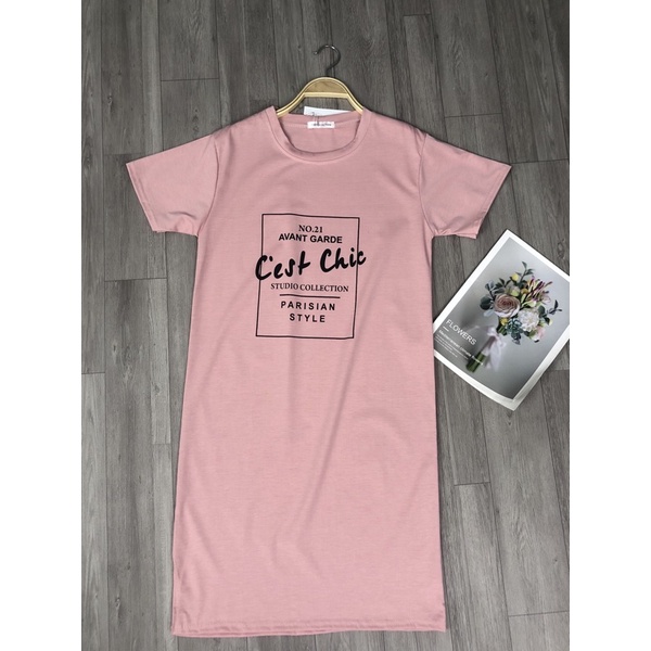 Váy suông - Đầm suông Chất cotton CEST CHIC from rộng dáng dài Có Size Tới 75Kg Nhiều Màu