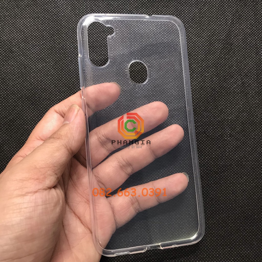(có video) Ốp lưng Samsung Galaxy A11 loại dẻo trong cao cấp và loại dẻo trong bảo vệ cam bền đẹp
