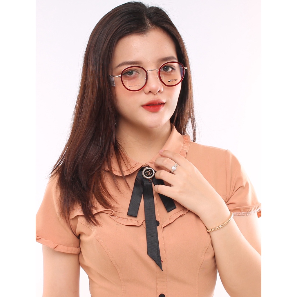 Gọng kính TR90 phối càng hợp kim cao cấp bền đẹp thời trang – hàng chính hãng Ouress mt057
