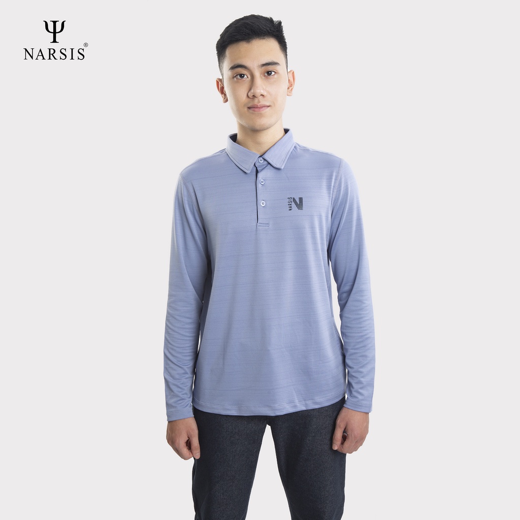 Áo polo nam dài tay Narsis D0030 - D0033 chất liệu cotton cao cấp