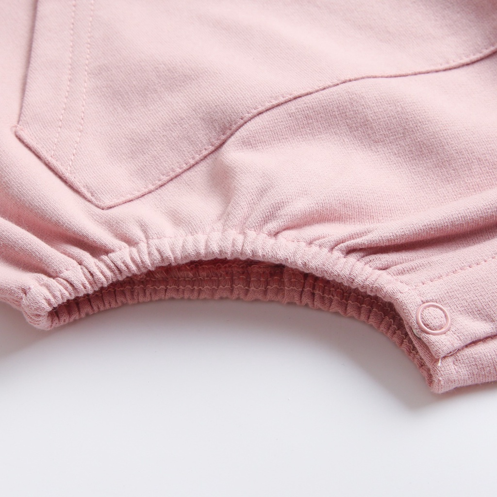 Sanlutoz Bộ Áo Liền Quần Tay Dài Chất Liệu Cotton Dễ Thương Cho Bé Gái Sơ Sinh