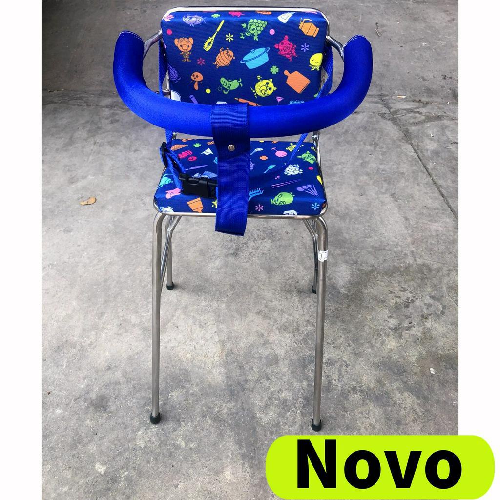 Ghế ngồi xe máy đa năng bán chạy cho bé , gập có vòng , ga gập inox