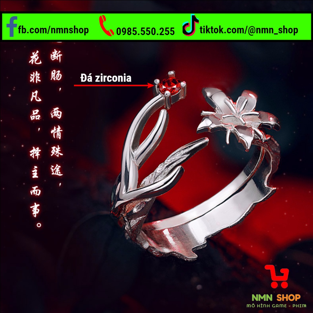 [HÀNG ORDER] Bộ trang sức bạc tương tư đoạn trường hồng - phim Đấu La Đại Lục