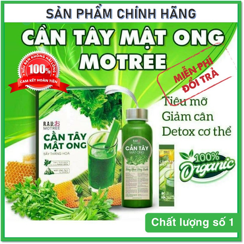 [CHÍNH HÃNG] Cần tây Mật Ong Motree, bột cần tây, hộp 14 gói, giúp giảm cân, dáng đẹp, thanh lọc cơ thể