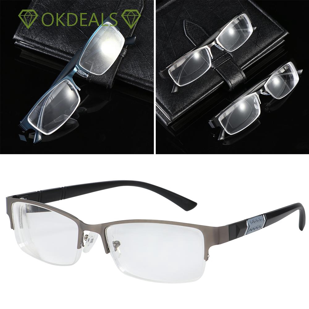 Mắt Kính Cận Thị Gọng Vuông 0~600 Siêu Nhẹ Bằng Nhựa Resin + Kim Loại Siêu Nhẹ