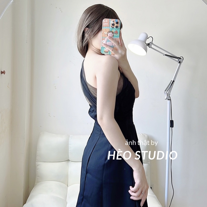Đầm Đi Tiệc Lệch Vai Cúp Ngực Hèo Studio (Ảnh Thật)