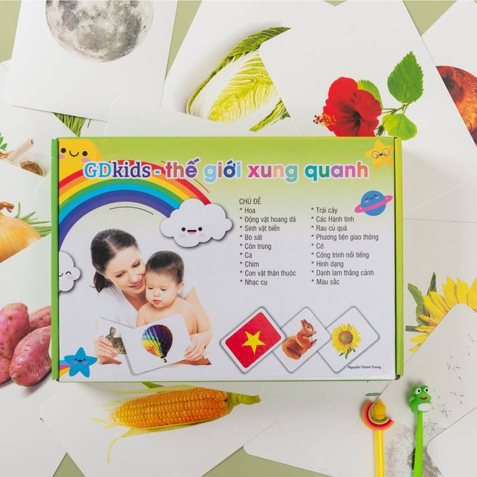 Thẻ Học Thế Giới Xung Quanh Chuyên Sâu 300 Thẻ 18 Chủ Đề Bộ Thẻ Học Thông Minh Chuẩn Flashcard Glenn Doman GDKids