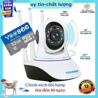 [Đổi Mới 30 Ngày] Camera IP Yoosee Xoay 360 Độ-Hồng Ngoại Quay Đêm Rõ Nét.