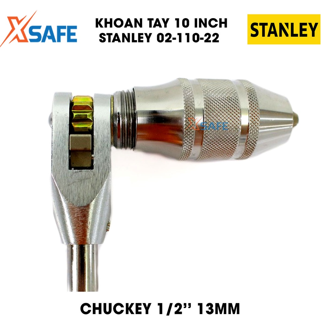 Khoan tay STANLEY chất liệu cao cấp Khoan cầm tay Stanley phủ lớp chống gỉ sét màu bạc bóng, gia công tỉ mỉ, độ bền cao