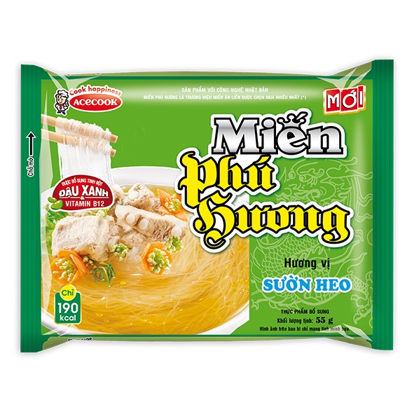 1 gói Miến Phú Hương vị Sườn Heo/Gà Vàng/Thịt Bằm/Lẫu Thái Tôm/Thịt Heo Nấu Măng
