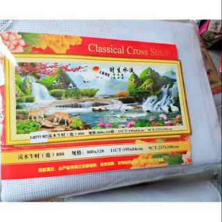 Tranh thêu phong cảnh khổ lớn 237x1m