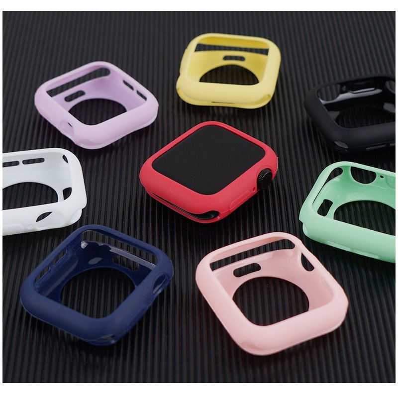 Ốp TPU silica gel chống rơi cho vỏ Apple Watch iWatch 8/7/6/5/4/3/SE 45mm/40mm/42mm/38mm/41mm/44mm
