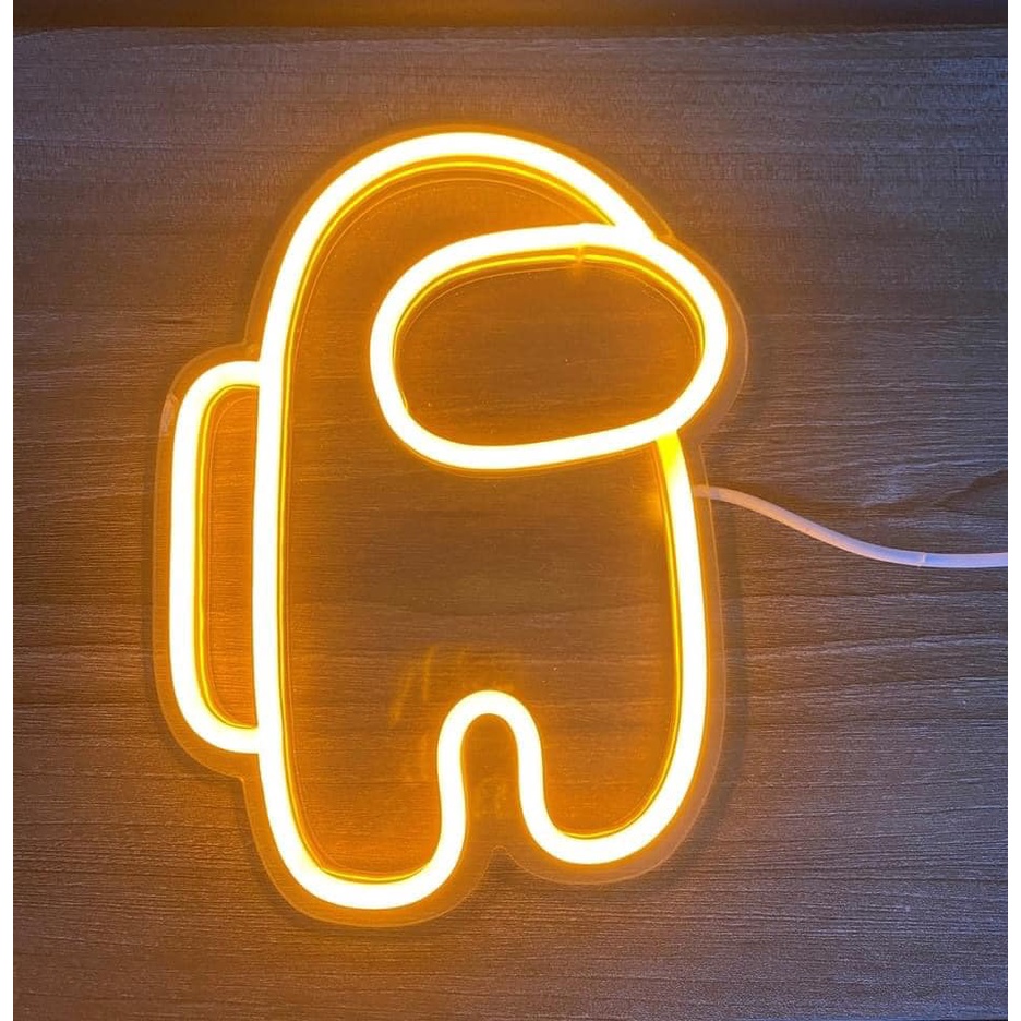 Đèn led Neon trang trí hình Among Us | Đèn neon trang trí phòng ngủ, treo tường