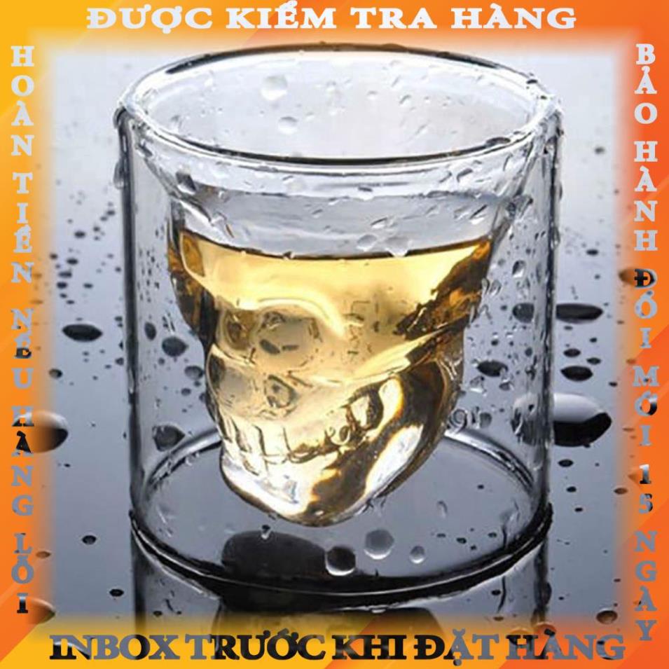 Ly thủy tinh uống rượu hình đầu lâu sáng tạo duyenket