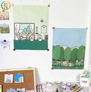 Thảm Treo Tường Trang Trí Phòng Ngủ Kiểu Hoạt Hình Dễ Thương