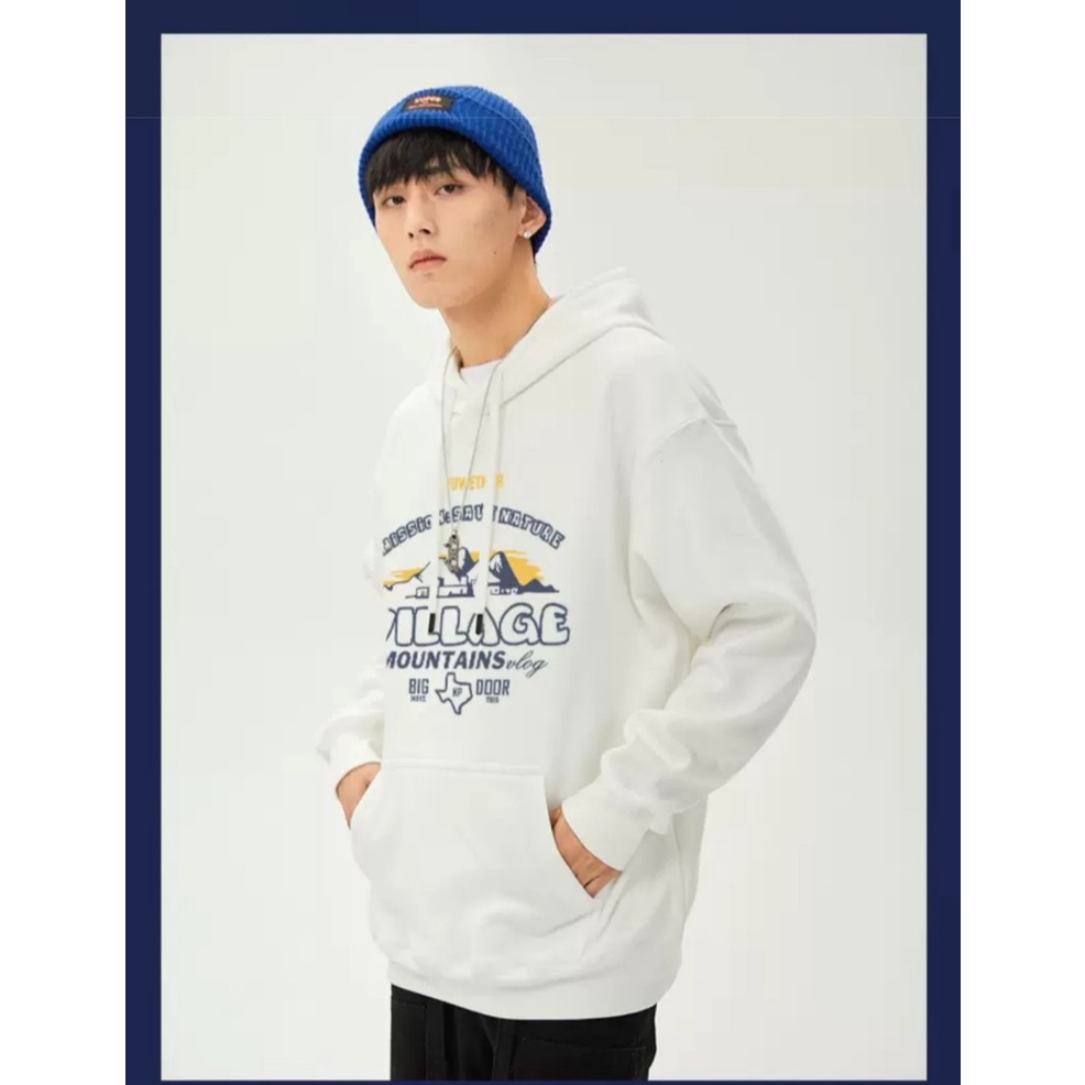 Áo Hoodie Mũ Trùm Đầu VILLAGE Nỉ Ngoại Phong Cách Nam Nữ Thời Trang Hot Trend 2022