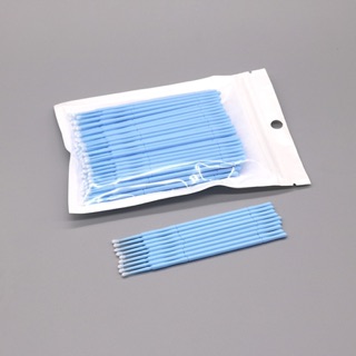 Tăm Bông Nhựa Gói 100 cây, Tăm Nhấn Mí, Chà Mực, Tăm Gỗ dùng trong phun xăm