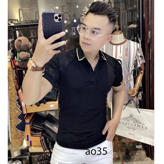 💥Áo thun nam ngắn tay cổ bẻ cao câp hình thật 100%