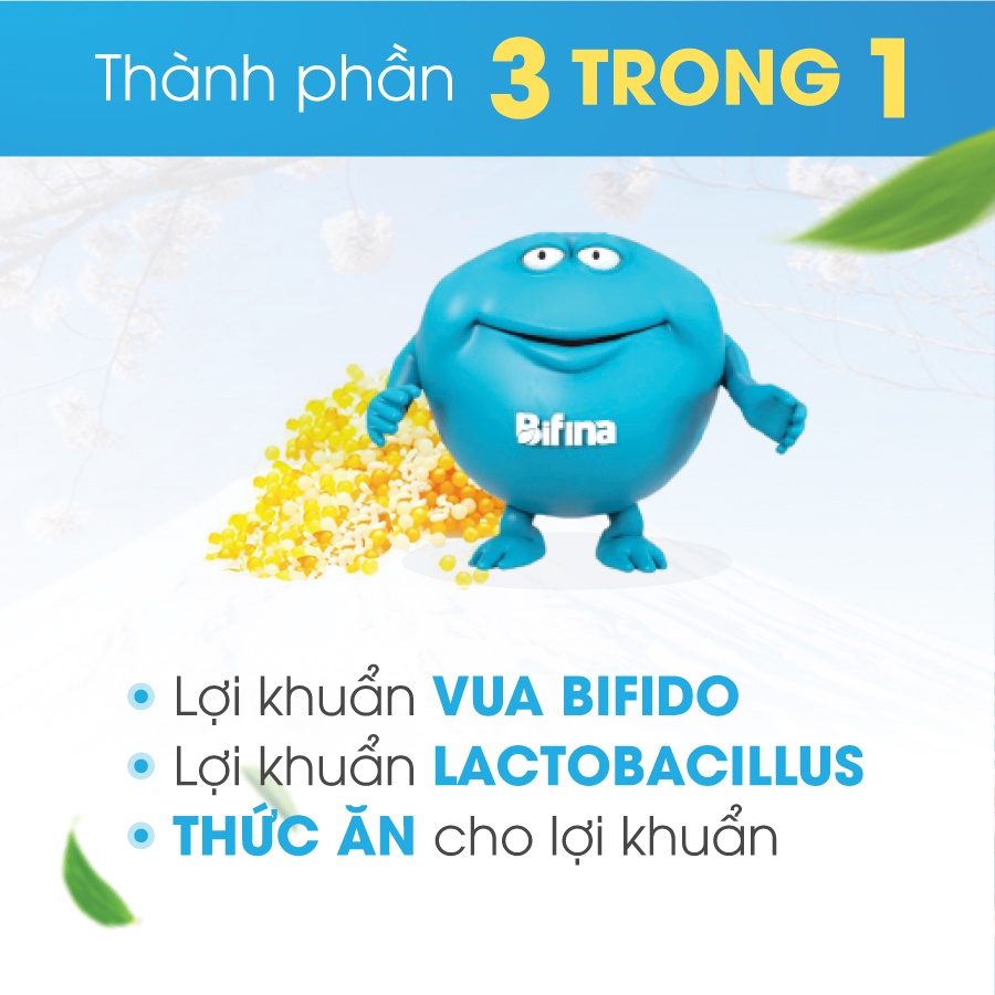 Men vi sinh BIFINA NHẬT BẢN, Hộp EX 7 gói dành cho cho trẻ em, người lớn, bà bầu, táo bón, tiêu chảy,đầy hơi