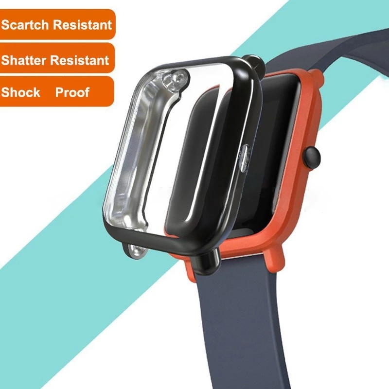 [VES]For Amazfit Bip Transparent TPU Protective Case/Smart Watch Accessories for Huami Amazfit Bip/Colorful TPU Protector