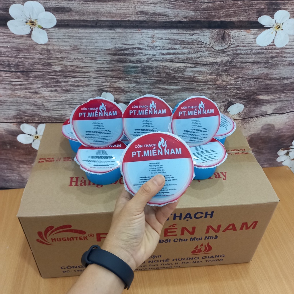Cồn thạch PT Miền Nam nấu lẩu giá rẻ - Không cay mắt, khói, cặn - Thùng 60 ly
