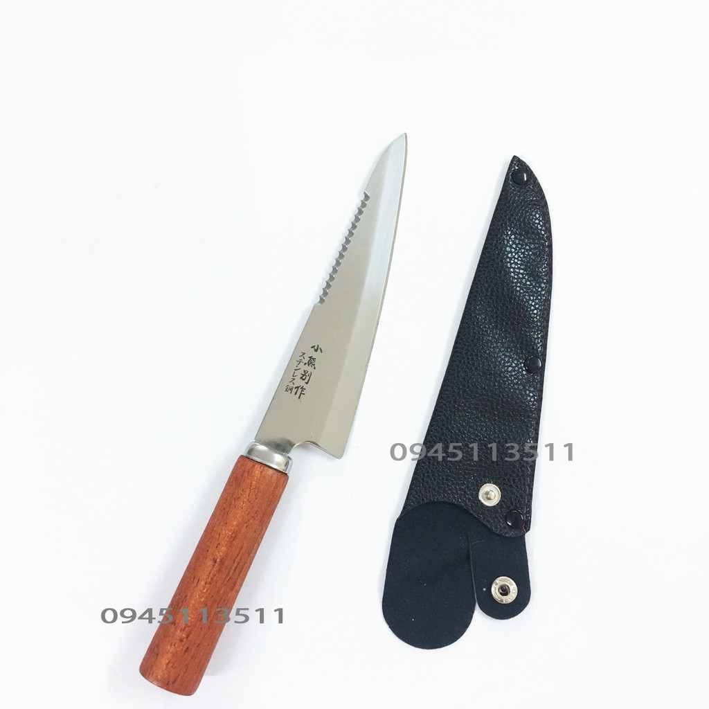 Dao thái Sasimi GG315 Xuất xứ Hàn Quốc cán gỗ, lưỡi thép không gỉ 17.5cm