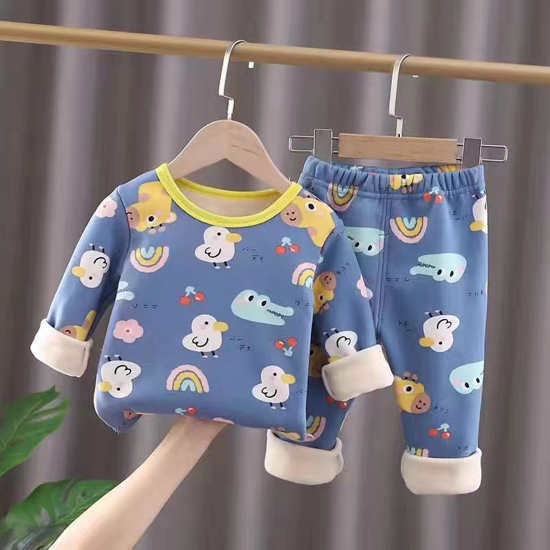 Bộ nỉ bông dài tay bé trai, bé gái PIKA KIDS xuất hàn  cho bé từ 16-25kg