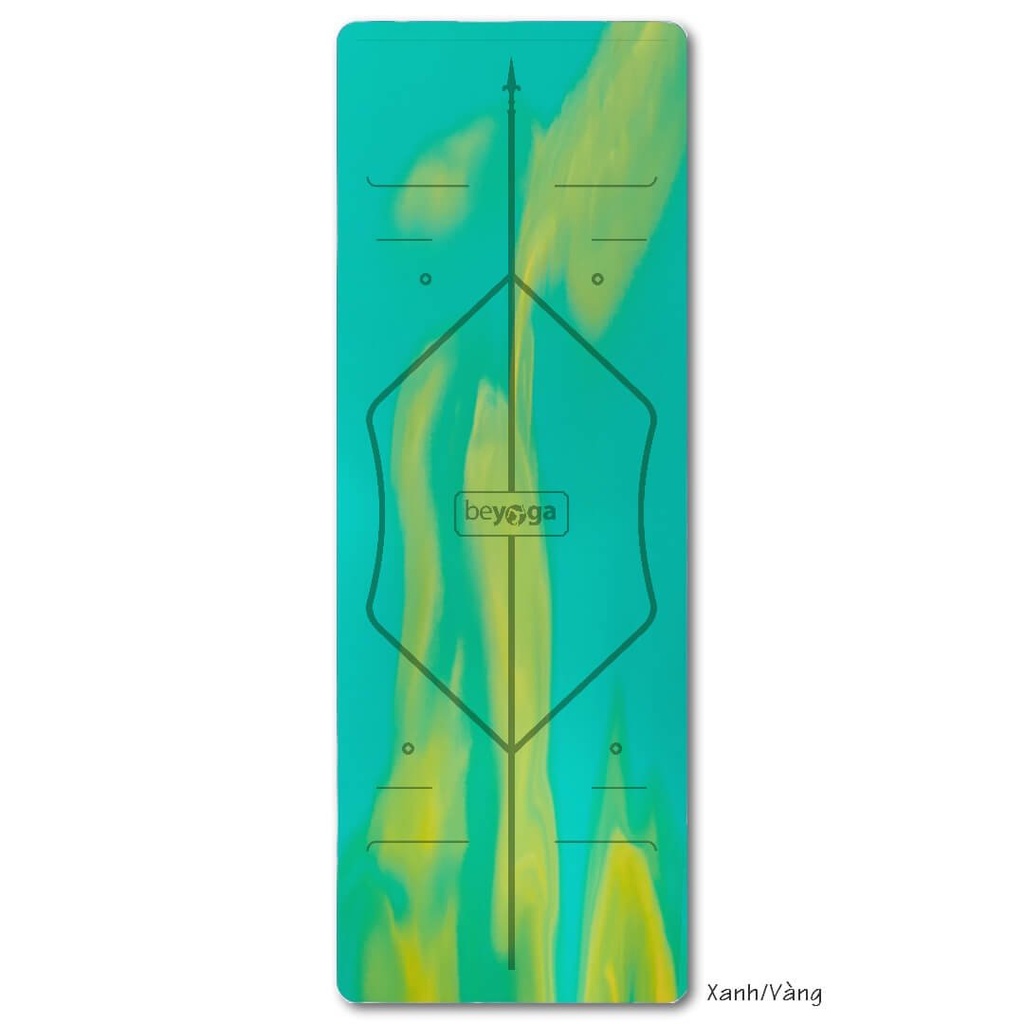 Thảm Yoga Vân Mây Có Định Tuyến, Đẹp Độc Đáo, Cao Su Sinh Thái Phủ PU, Chống Trơn Trượt, Nhập Khẩu Đài Loan, Hãng beYoga
