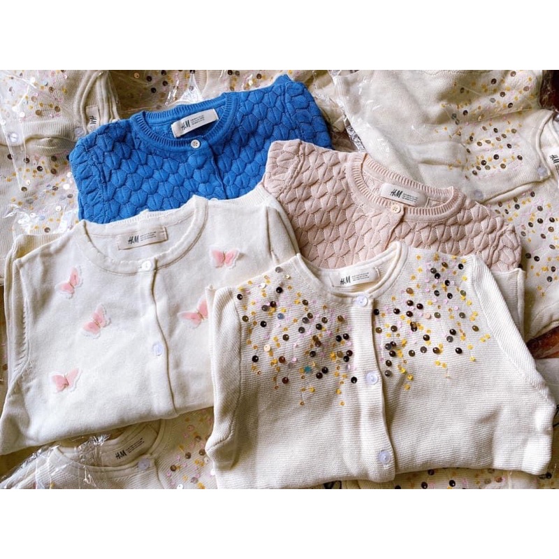 Áo len cardigan Hm dư xịn bé gái