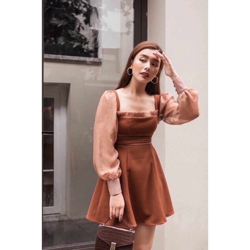 ❤️ĐẦM CỔ U TAY VOAN XOÈ CỰC SANG❤️