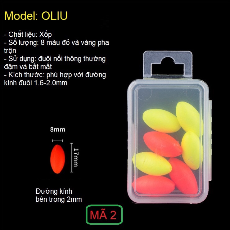 Hạt xốp đầu phao câu đài giúp độ phao cho dễ nhìn, độ nổi tốt hơn,..... - DIHOSO FISHING