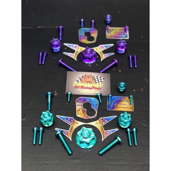 Full ốc titan gr5 dàn đầu cho suzuki satria raider honda sonic raider carb