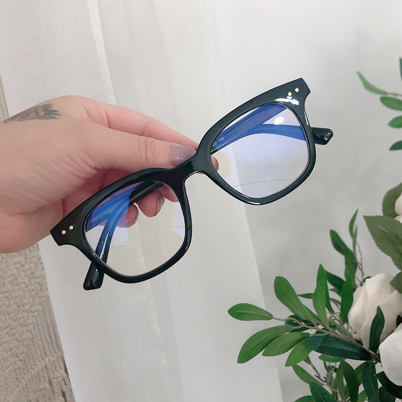 Kính giả cận chữ V phong cách Hàn Quốc mắt kính không độ chống ánh sáng xanh đẹp giá rẻ ABICA 047