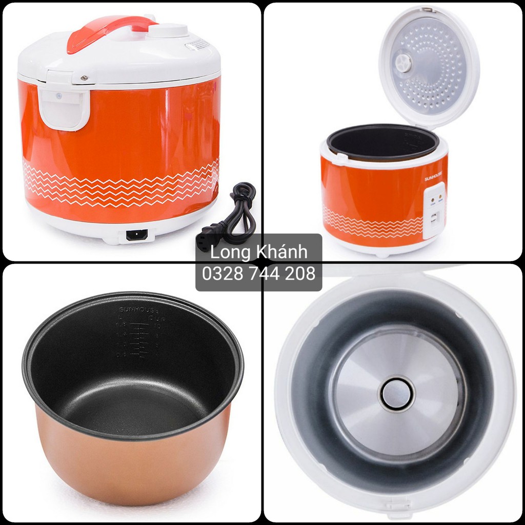 Nồi cơm điện Sunhouse SHD8600, SHD8601 và SHD8602, 1.8L, BH chính hãng 12 tháng | BigBuy360 - bigbuy360.vn