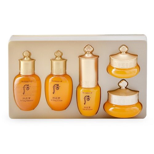 Set dưỡng ẩm chuyên sâu, chống lão hóa và nâng cơ trẻ hóa da whoo vàng mini 5 sản phẩm - Gongjinhyang 5 pieces