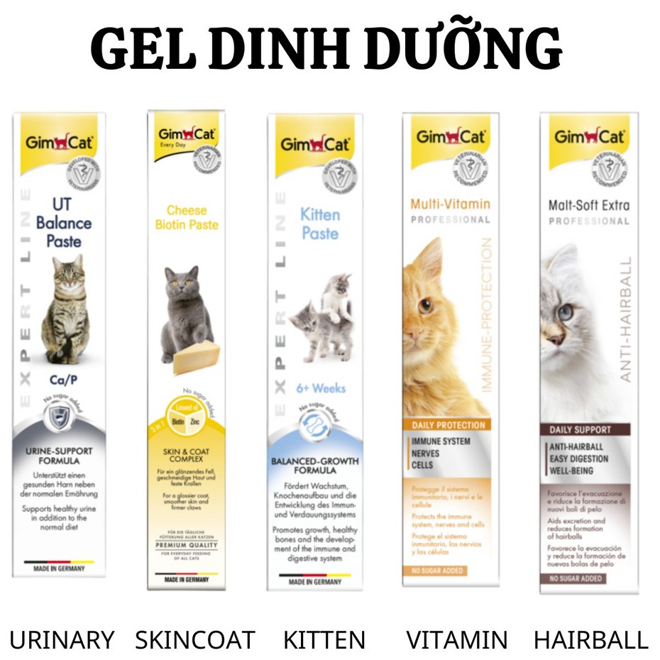 Gel Gimcat dinh dưỡng cho Mèo đủ vị hàng nhập Đức - Gimcat gel for Cats