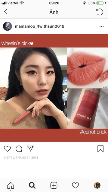 SON KEM LÌ INGA X MAMAMOO FLAT LIQUID LIPSTICK