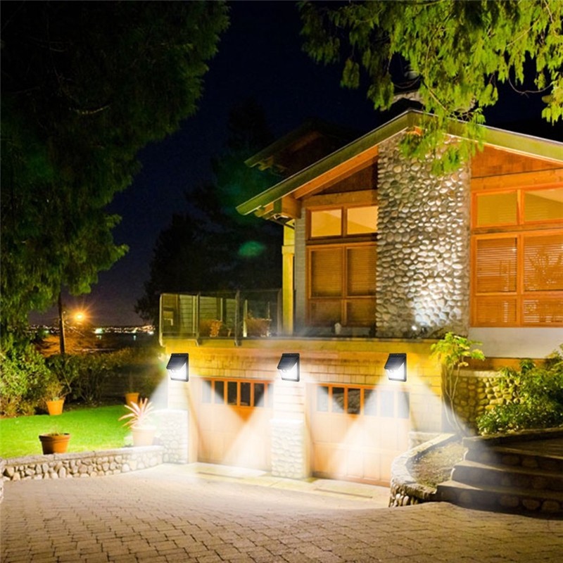 Đèn Led Treo Tường 40 Bóng 3 Chế Độ Cảm Biến Chuyển Động Chống Nước