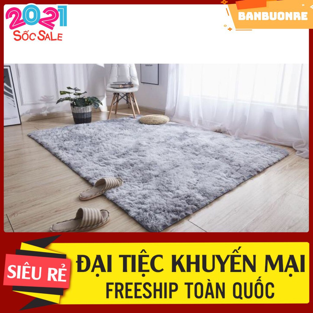 Free ship 50k Thảm lông loang trải phòng khách 1m6x2m banbuonre màu số 2