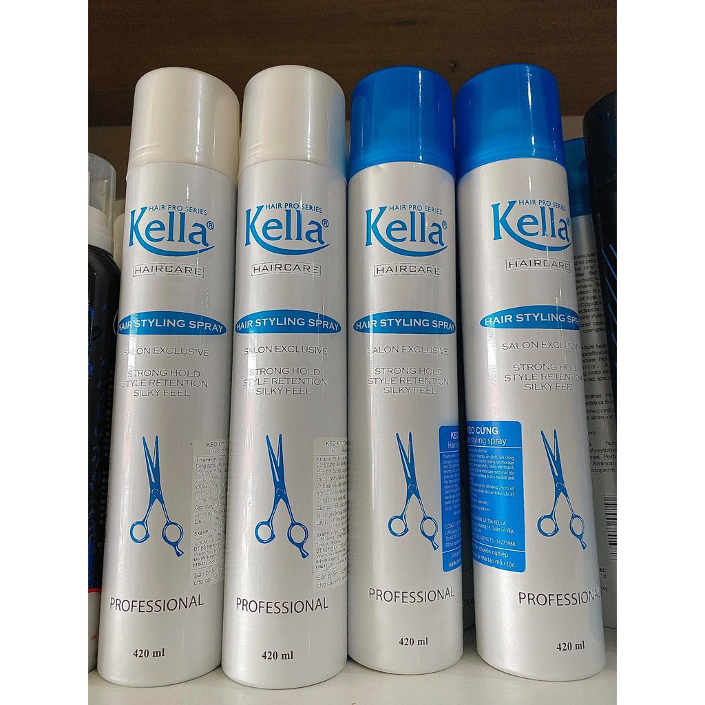 Keo xịt tóc Kella mềm giúp tạo kiểu và giữ nếp 420ml