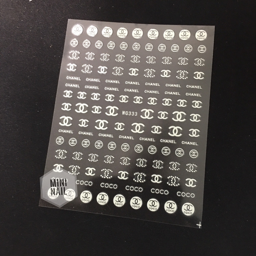 Sticker dán móng tay mẫu thương hiệu, logo, deacal dán móng tay - NAILGIARE