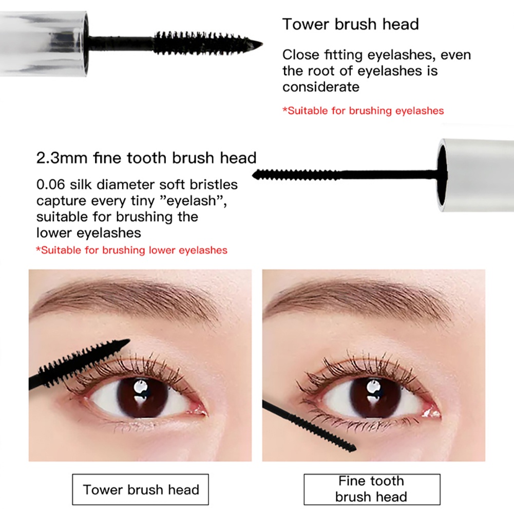 Mascara thiết kế hai đầu chống thấm nước và mồ hôi nhanh khô không dễ lem
 | BigBuy360 - bigbuy360.vn