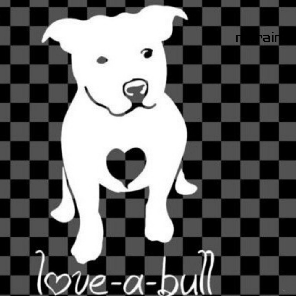 Miếng Dán Trang Trí Chống Nước Hình Chó Pitbull Độc Đáo