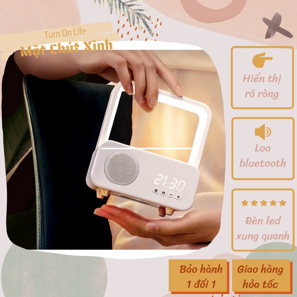Loa bluetooth kiêm đồng hồ và đèn ngủ kết hợp 3 trong 1 cổ điển Onefire