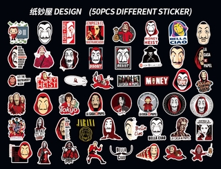 Bộ 50 Sticker La Casa De Papelth